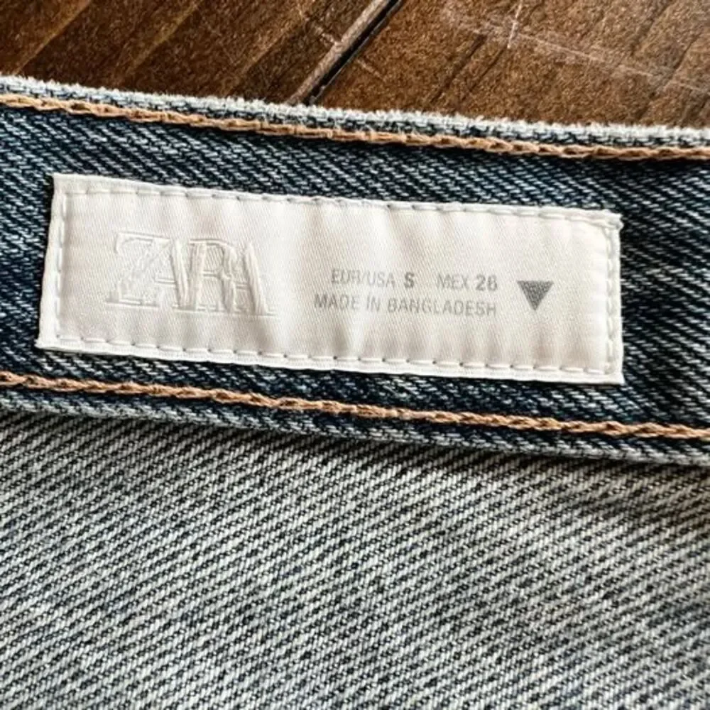 New-Zara Asymmetric Denim Skirt-small